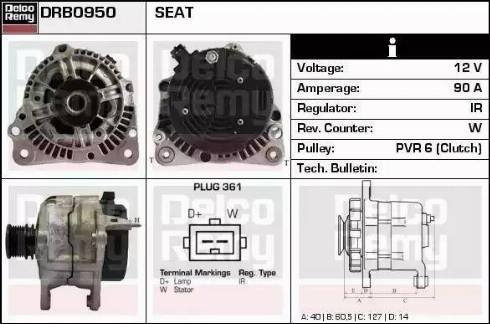 Remy DRB0950 - Генератор vvparts.bg