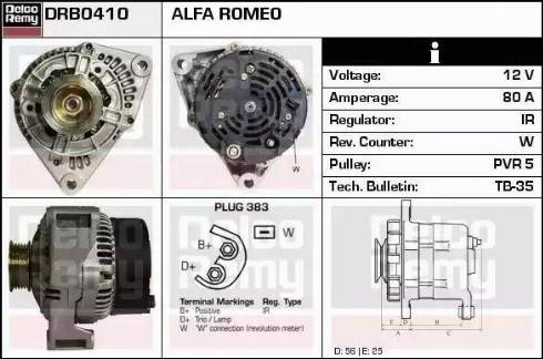 Remy DRB0410 - Генератор vvparts.bg