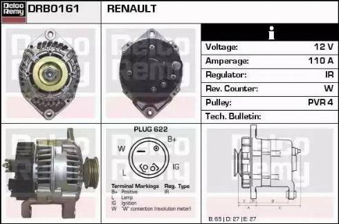 Remy DRB0161 - Генератор vvparts.bg