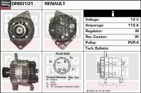 Remy DRB0101 - Генератор vvparts.bg