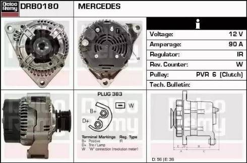 Remy DRB0180 - Генератор vvparts.bg