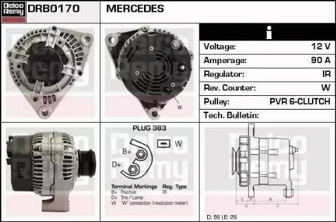 Remy DRB0170 - Генератор vvparts.bg