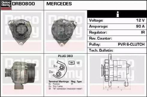 Remy DRB0800 - Генератор vvparts.bg