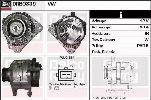 Remy DRB0330 - Генератор vvparts.bg