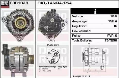 Remy DRB1930 - Генератор vvparts.bg