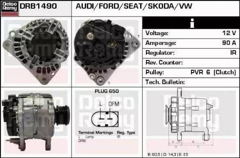 Remy DRB1490 - Генератор vvparts.bg