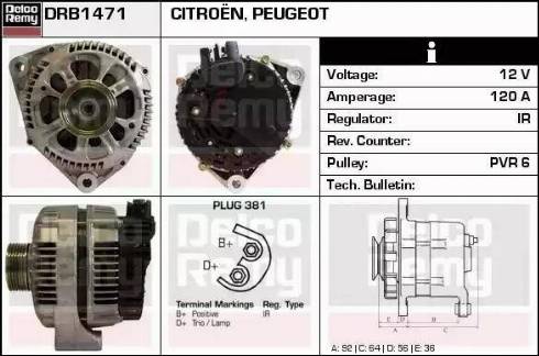 Remy DRB1471 - Генератор vvparts.bg