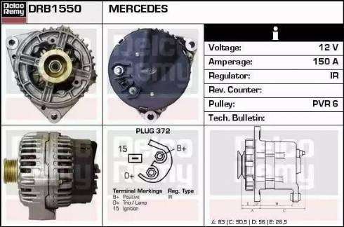 Remy DRB1550 - Генератор vvparts.bg