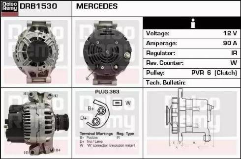 Remy DRB1530 - Генератор vvparts.bg