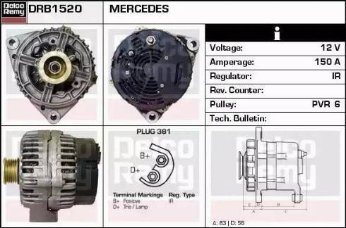 Remy DRB1520 - Генератор vvparts.bg