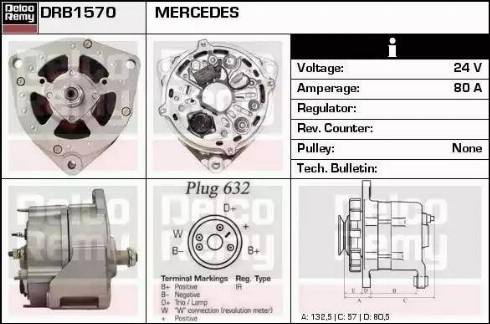 Remy DRB1570 - Генератор vvparts.bg