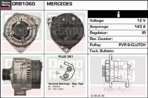 Remy DRB1060 - Генератор vvparts.bg