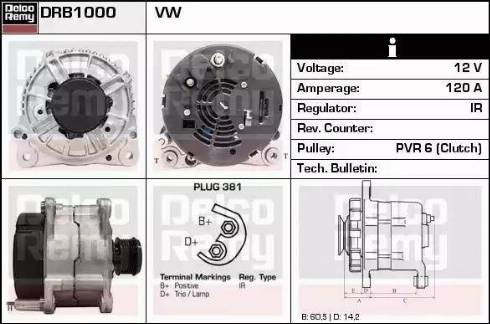 Remy DRB1000 - Генератор vvparts.bg