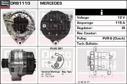 Remy DRB1110 - Генератор vvparts.bg