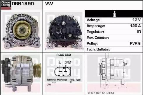 Remy DRB1890 - Генератор vvparts.bg