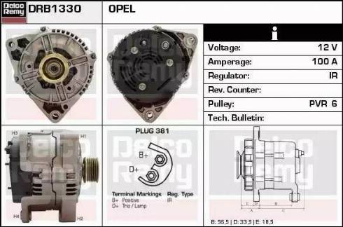 Remy DRB1330 - Генератор vvparts.bg