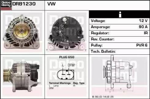 Remy DRB1230 - Генератор vvparts.bg