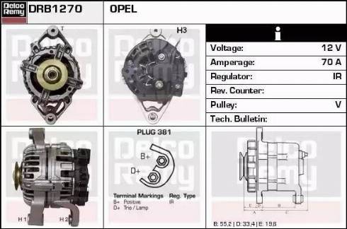 Remy DRB1270 - Генератор vvparts.bg