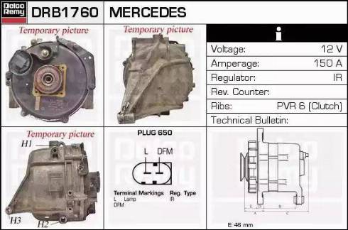 Remy DRB1760N - Генератор vvparts.bg