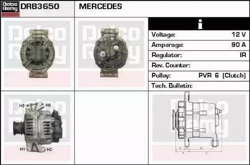 Remy DRB3650 - Генератор vvparts.bg