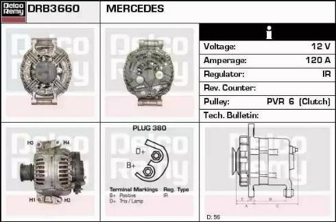 Remy DRB3660 - Генератор vvparts.bg