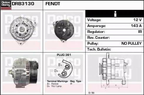 Remy DRB3130 - Генератор vvparts.bg