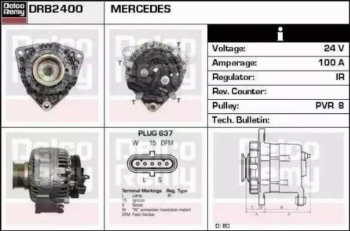 Remy DRB2400X - Генератор vvparts.bg