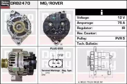 Remy DRB2470 - Генератор vvparts.bg