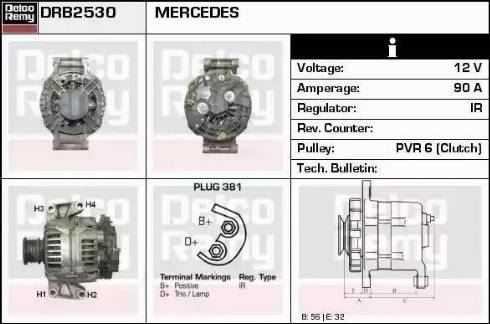 Remy DRB2530 - Генератор vvparts.bg