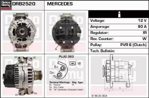 Remy DRB2520 - Генератор vvparts.bg