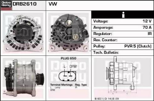 Remy DRB2610 - Генератор vvparts.bg