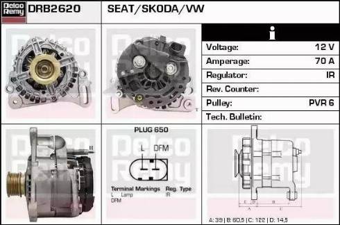 Remy DRB2620 - Генератор vvparts.bg