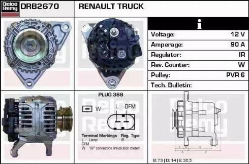 Remy DRB2670 - Генератор vvparts.bg