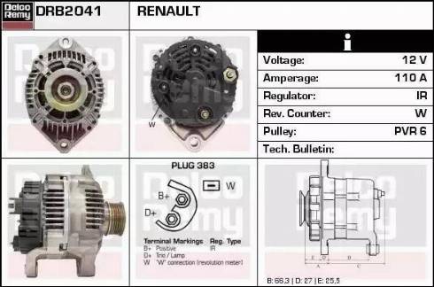 Remy DRB2041 - Генератор vvparts.bg