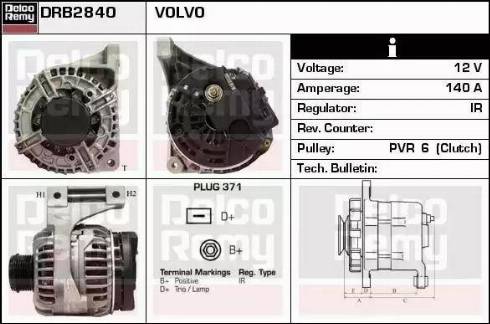 Remy DRB2840 - Генератор vvparts.bg