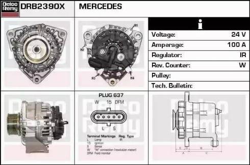 Remy DRB2390X - Генератор vvparts.bg