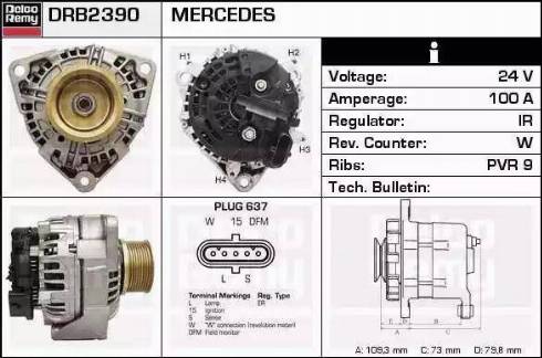 Remy DRB2390X - Генератор vvparts.bg