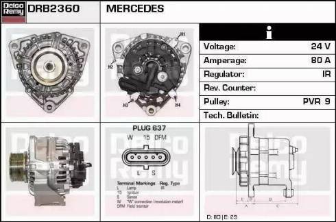 Remy DRB2360X - Генератор vvparts.bg