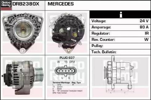 Remy DRB2380X - Генератор vvparts.bg