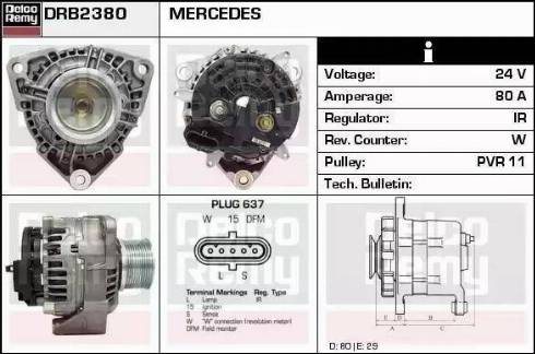 Remy DRB2380 - Генератор vvparts.bg