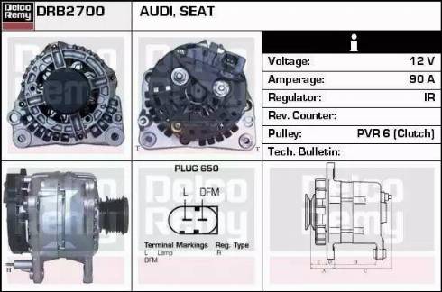 Remy DRB2700 - Генератор vvparts.bg