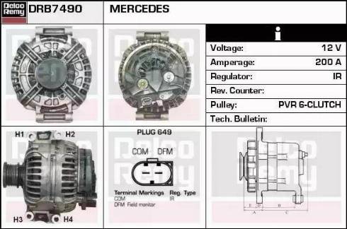 Remy DRB7490 - Генератор vvparts.bg