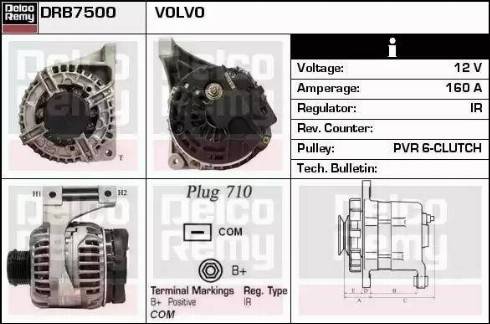 Remy DRB7500 - Генератор vvparts.bg