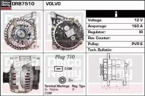 Remy DRB7510 - Генератор vvparts.bg