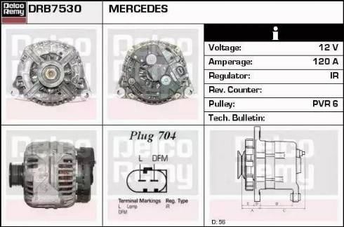 Remy DRB7530 - Генератор vvparts.bg