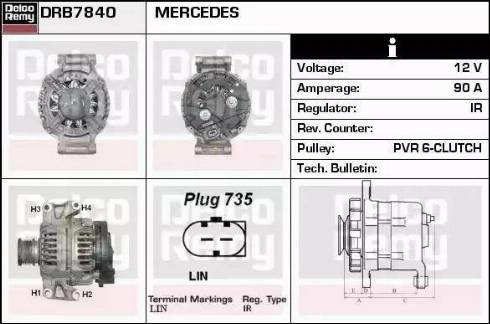 Remy DRB7840 - Генератор vvparts.bg