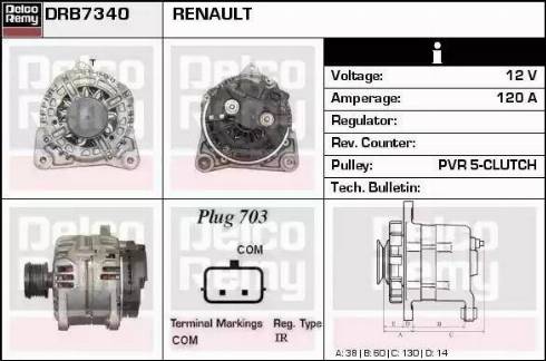 Remy DRB7340 - Генератор vvparts.bg