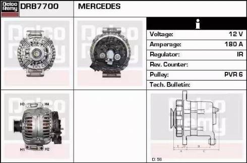 Remy DRB7700 - Генератор vvparts.bg