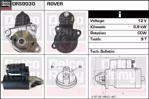 Remy DRS9030 - Стартер vvparts.bg