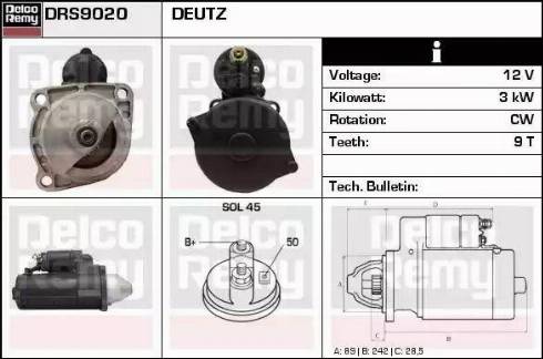 Remy DRS9020 - Стартер vvparts.bg